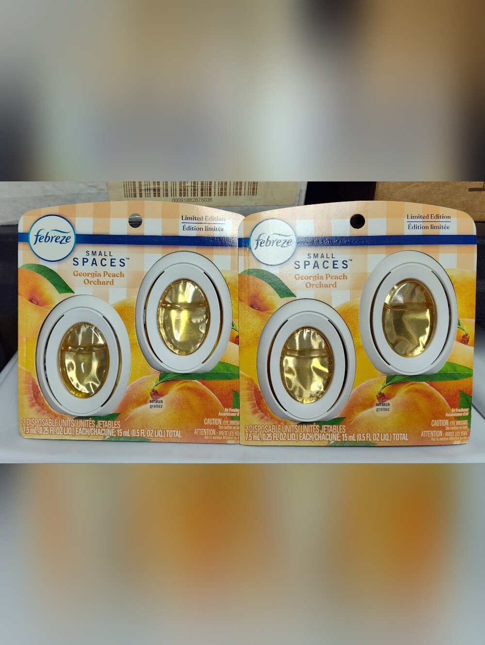 NWT! Febreze Small Spaces Georgia Peach Orchard Air Fresheners - (2-2pks)